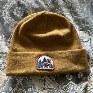 REI Co-Op Mustard Logo Beanie